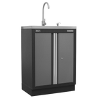 Storage System with Stainless Worktop 4.92m APMSSTACK17SS