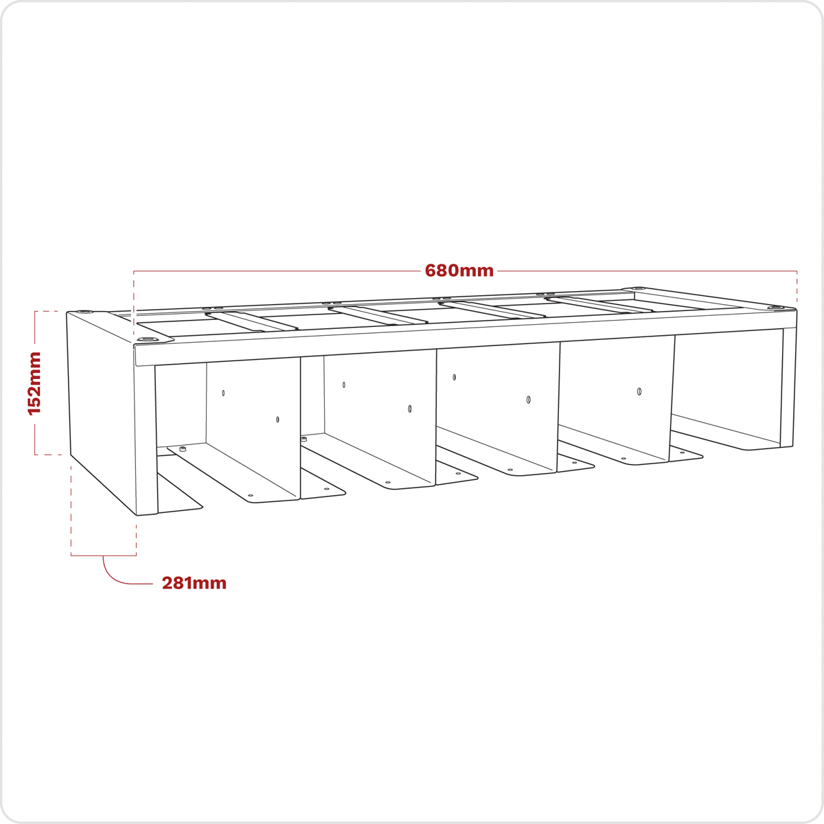 Modular Power Tool Rack 680mm APMS69