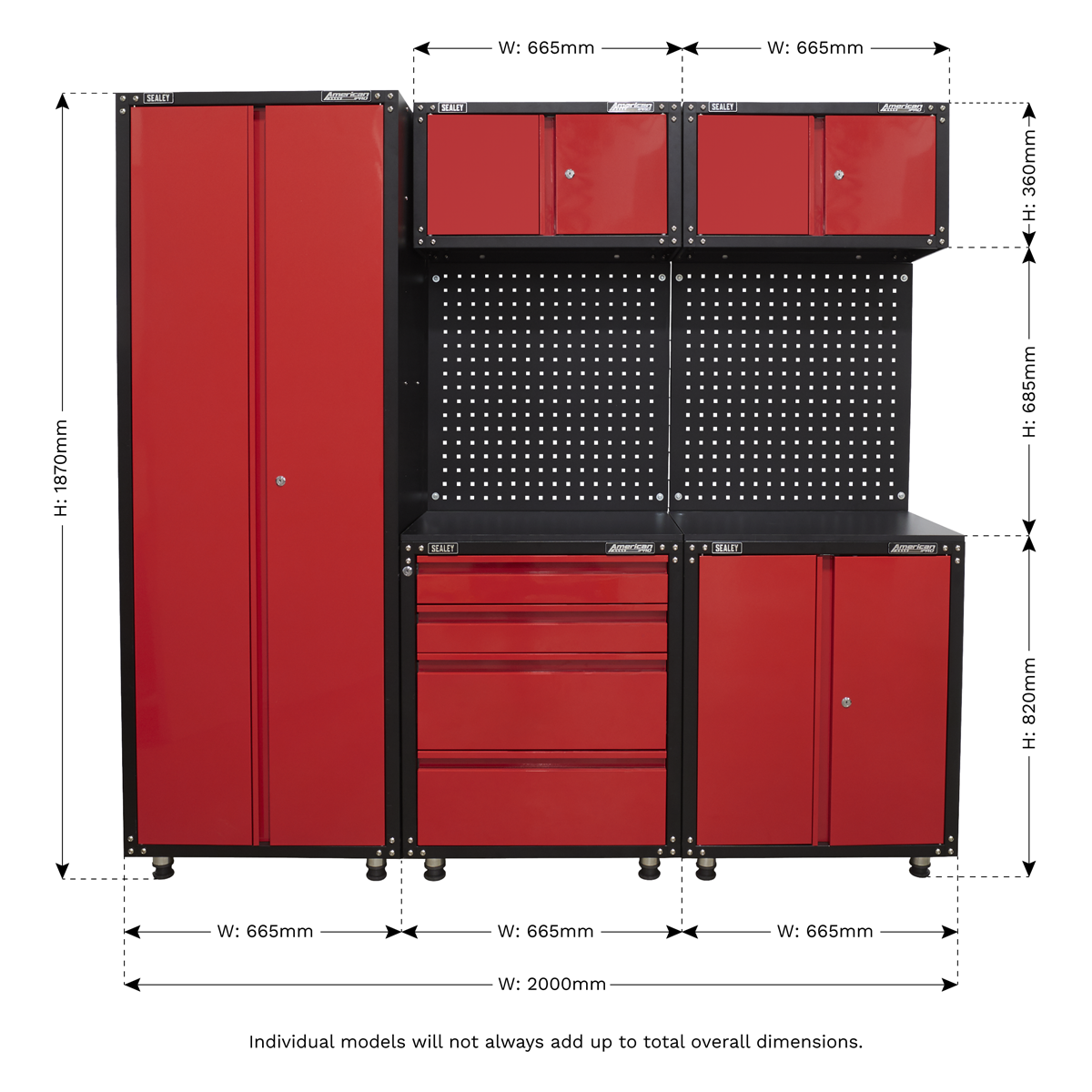 Modular Storage System 2m APMS80COMBO3