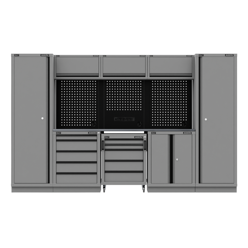 Storage System with Stainless Worktop 3.24m APMSBESTACK01SS
