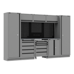 Storage System with Stainless Worktop 3.24m APMSBESTACK01SS