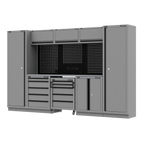 Storage System with Stainless Worktop 3.24m APMSBESTACK01SS