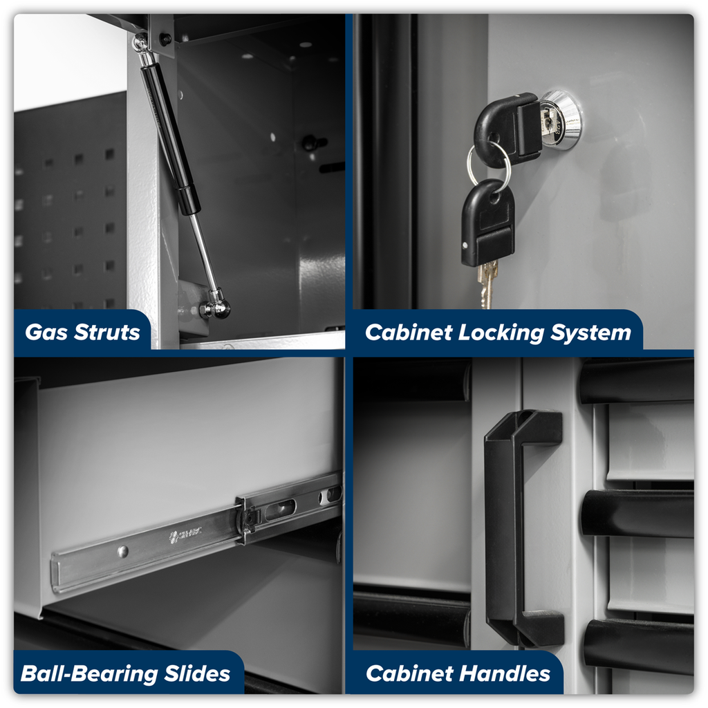 Storage System with Stainless Worktop 2.64m APMSBESTACK02SS