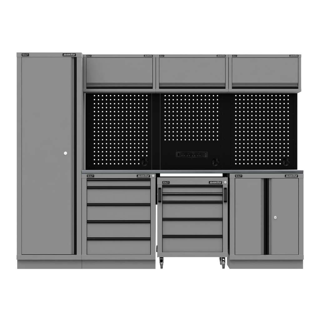Storage System with Stainless Worktop 2.64m APMSBESTACK02SS
