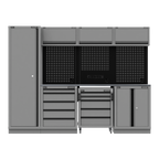 Storage System with Stainless Worktop 2.64m APMSBESTACK02SS