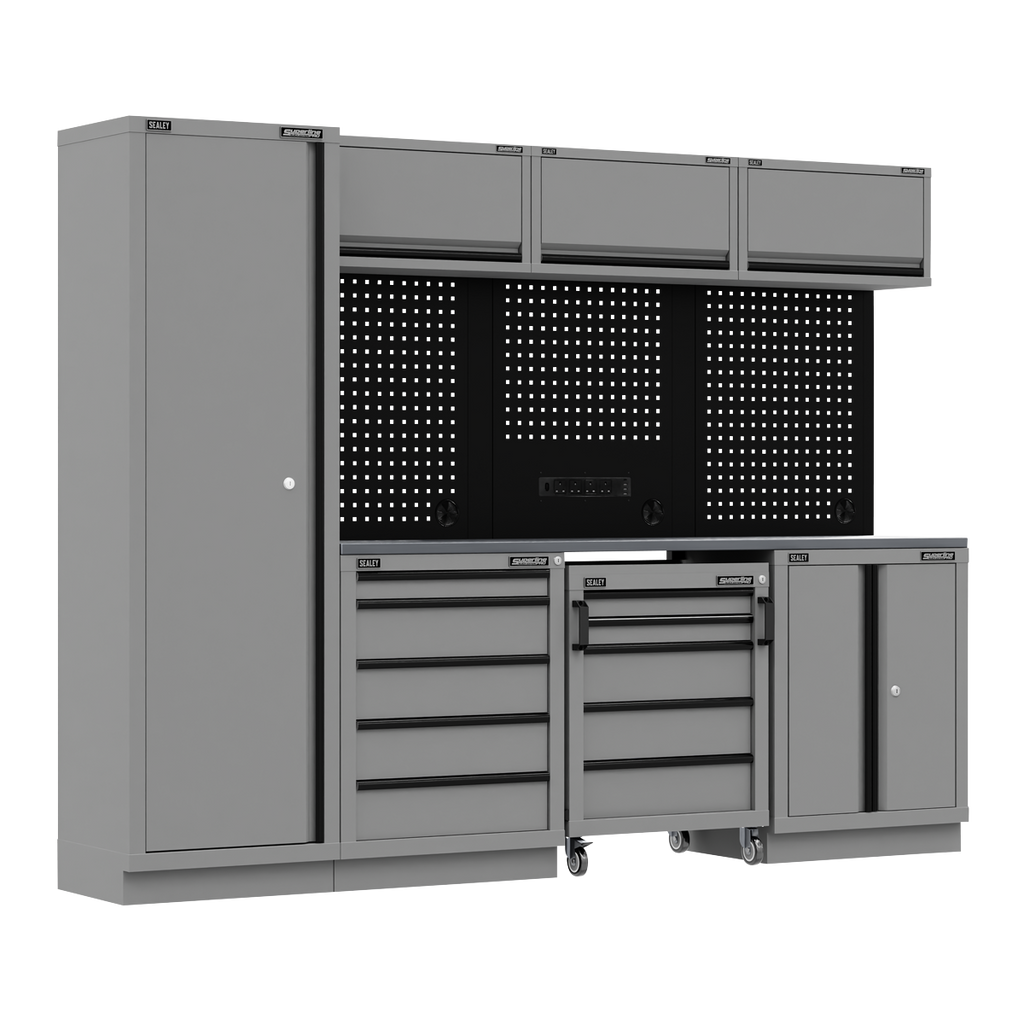 Storage System with Stainless Worktop 2.64m APMSBESTACK02SS