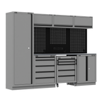 Storage System with Stainless Worktop 2.64m APMSBESTACK02SS