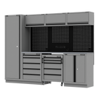 Storage System with Stainless Worktop 2.64m APMSBESTACK02SS