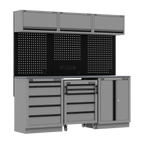 Storage System with Stainless Worktop 2.04m APMSBESTACK03SS