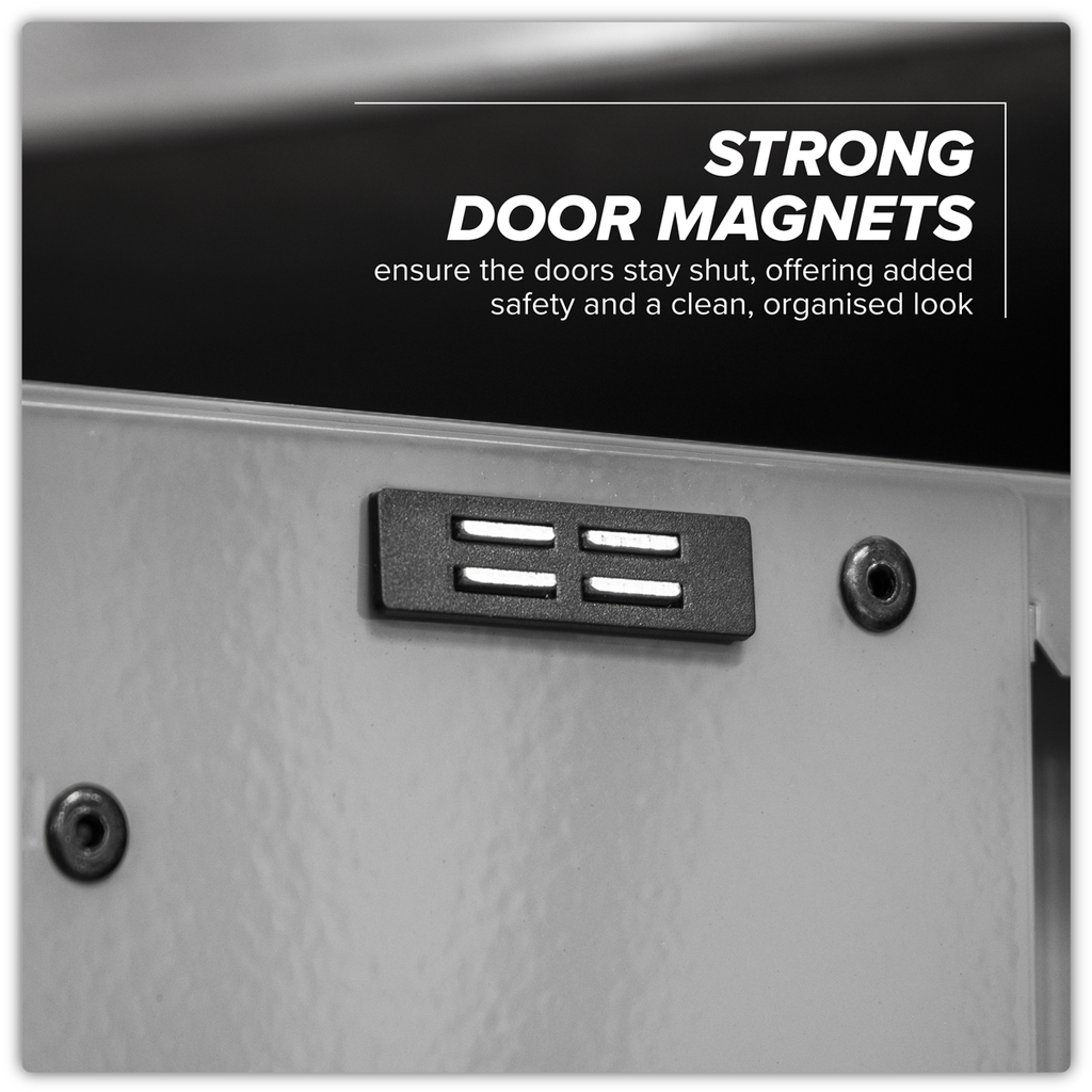 Storage System with Rubber Wood Worktop 2.04m APMSBESTACK03W