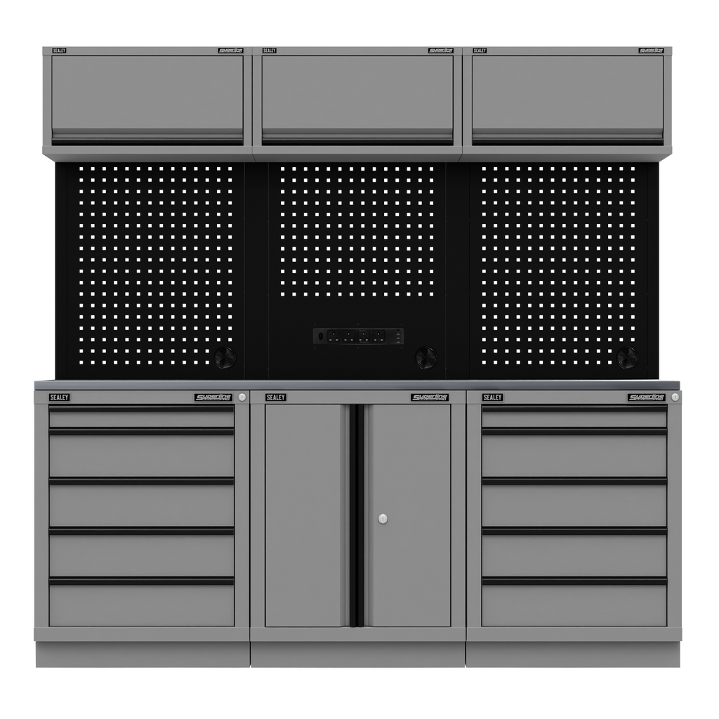 Storage System with Stainless Worktop 2.04m APMSBESTACK04SS