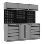 Storage System with Stainless Worktop 2.04m APMSBESTACK04SS