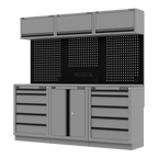 Storage System with Stainless Worktop 2.04m APMSBESTACK04SS