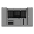 Storage System with Rubber Wood Worktop 3.24m APMSBESTACK05W