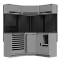 Corner Storage System with Stainless Steel Worktop 1.55m APMSBESTACK06SS