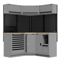 Corner Storage System with Wood Worktop 1.54m APMSBESTACK06W