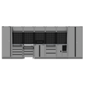 Storage System with Stainless Steel Worktop 4.92m APMSBESTACK07SS