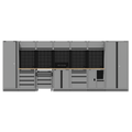 Storage System with Rubber Wood Worktop 4.92m APMSBESTACK07W
