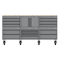Storage System with Rubber Wood Worktop 2.03m APMSCCOMBO4
