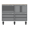 Storage System with Rubber Wood Worktop 1.36m APMSCCOMBO5