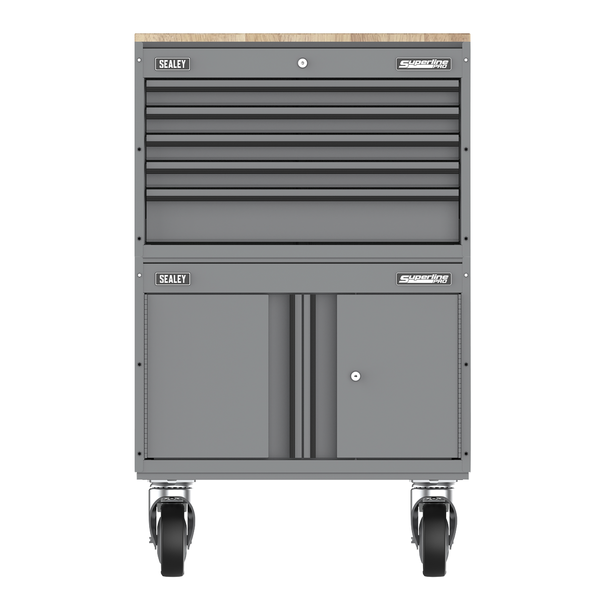 Storage System with Rubber Wood Worktop 678mm APMSCCOMBO7