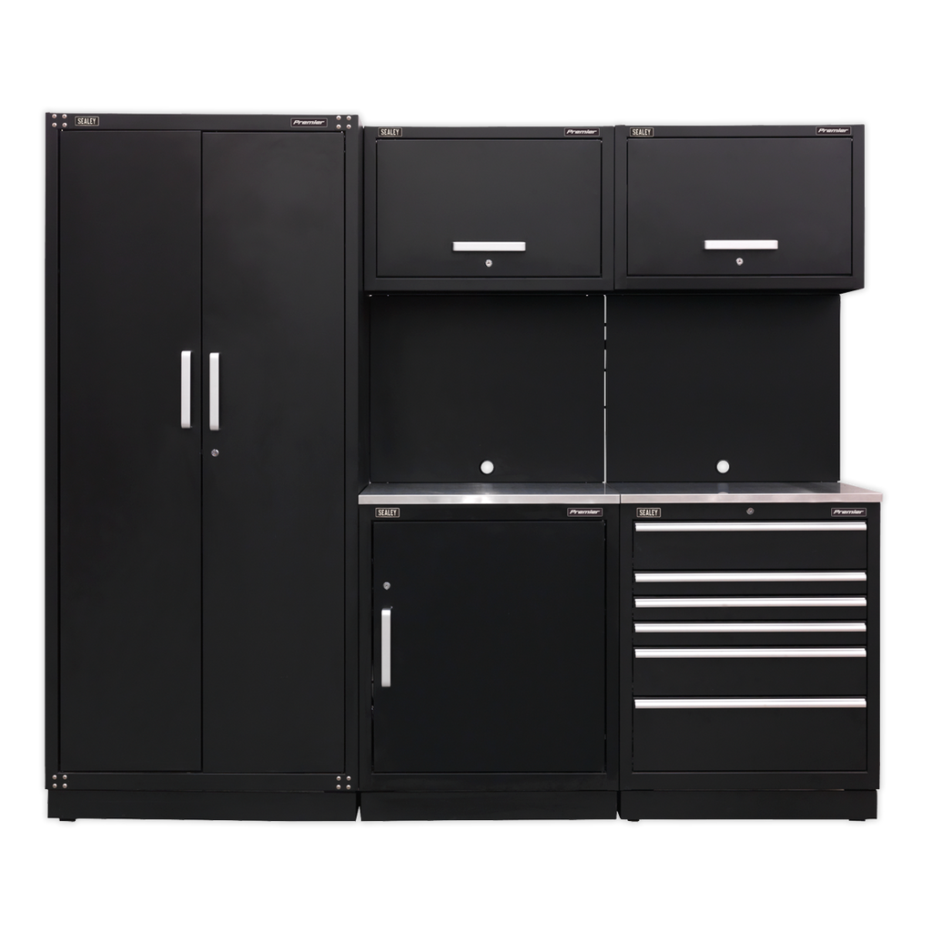Storage System with Stainless Worktop 2.48m APMSCOMBO1SS
