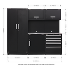 Storage System with Stainless Worktop 2.48m APMSCOMBO1SS