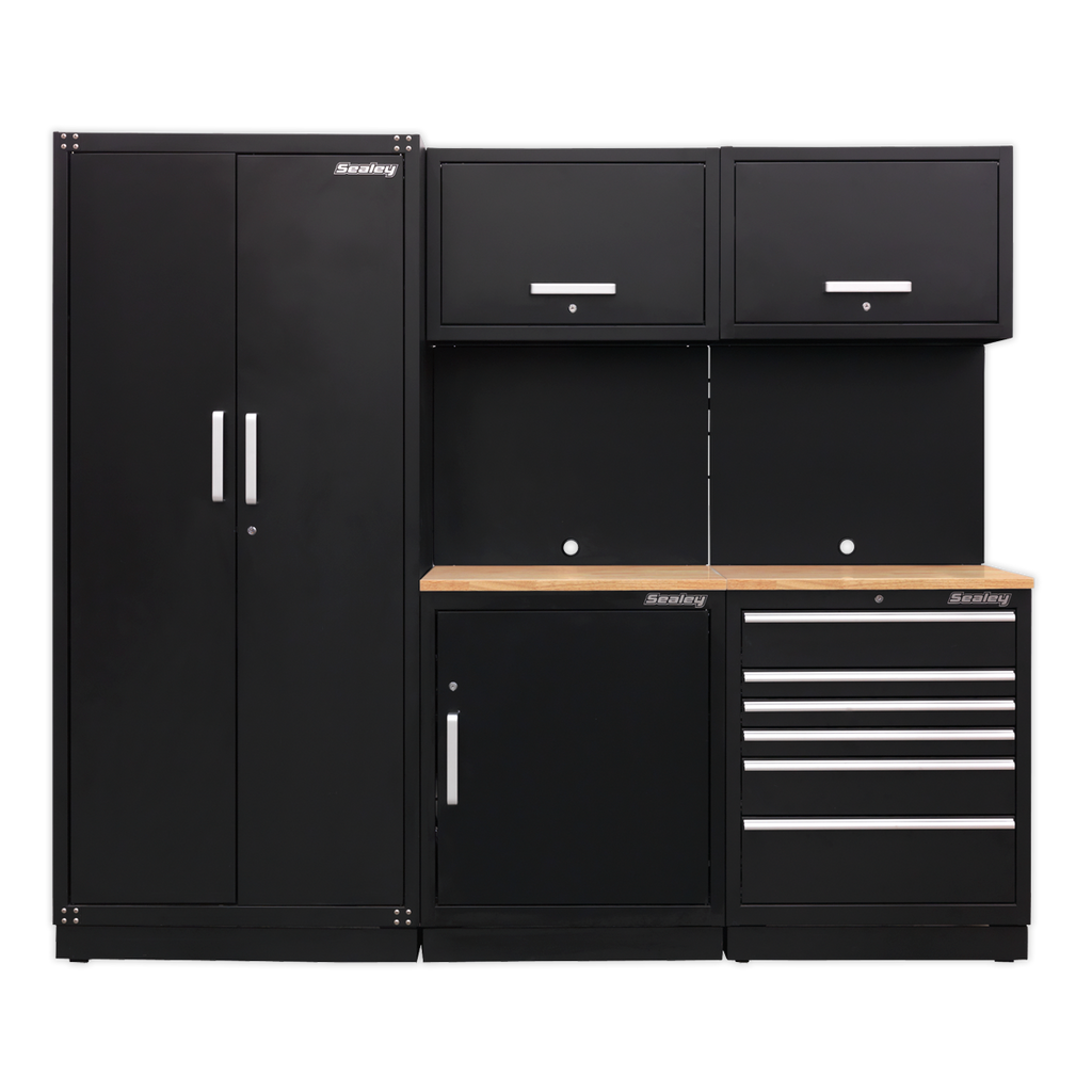 Storage System with Hardwood Worktop 2.48m APMSCOMBO1W