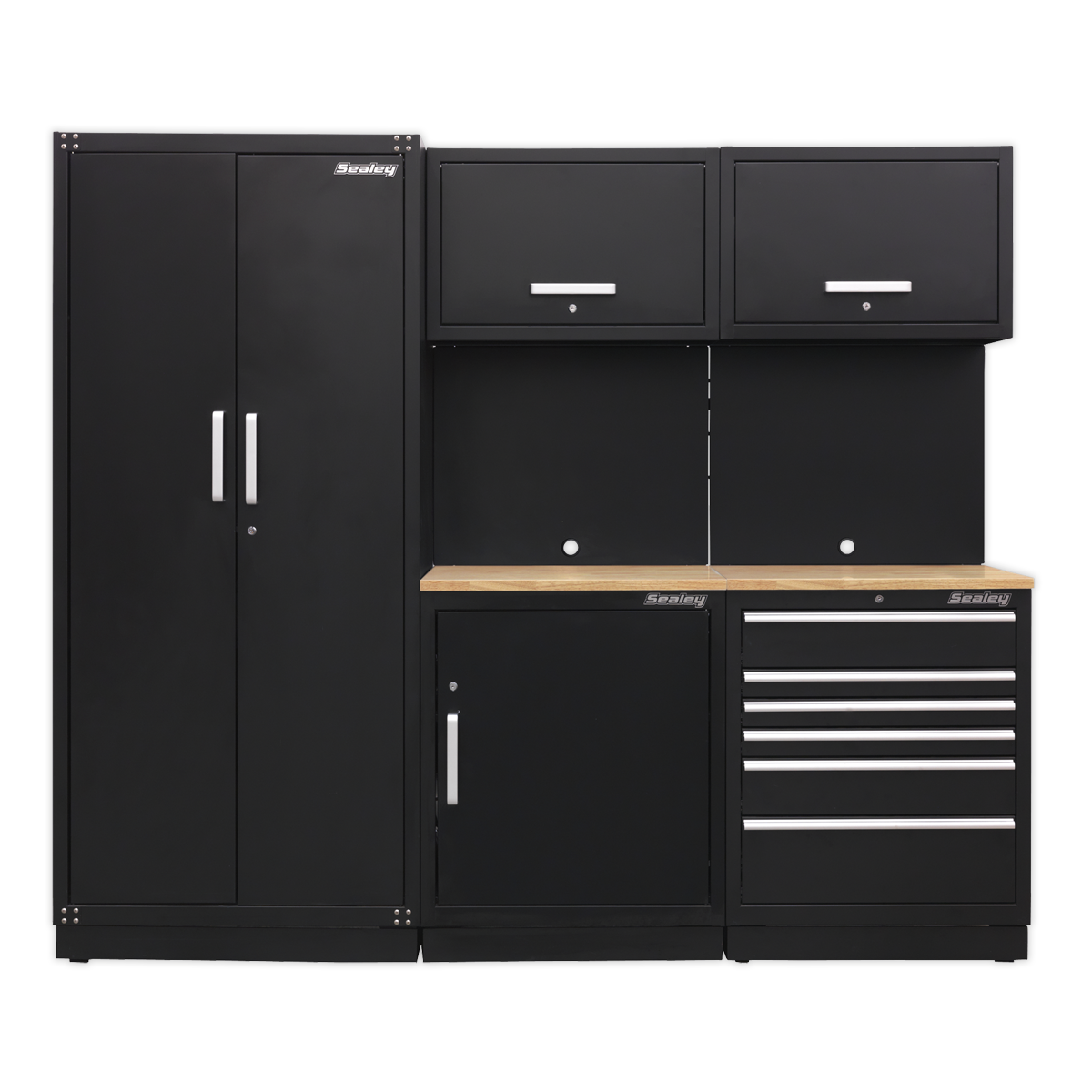 Storage System with Hardwood Worktop 2.48m APMSCOMBO1W