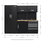 Storage System with Hardwood Worktop 2.48m APMSCOMBO1W