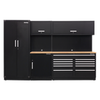 Storage System with Hardwood Worktop 3.26m APMSCOMBO2W