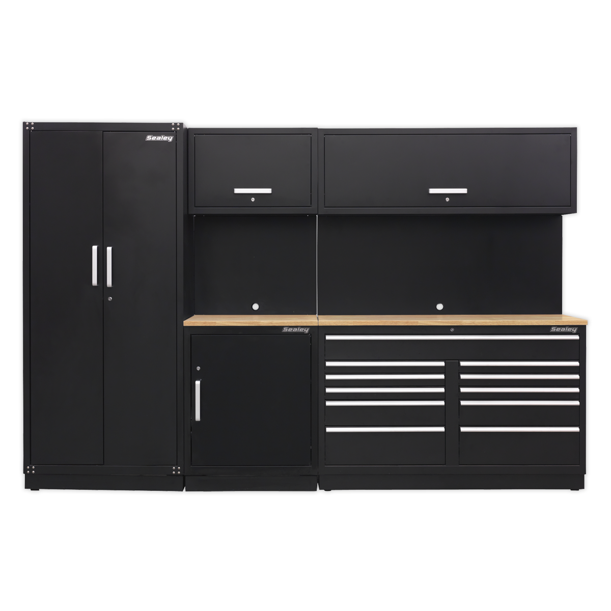 Storage System with Hardwood Worktop 3.26m APMSCOMBO2W