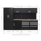 Storage System with Hardwood Worktop 3.26m APMSCOMBO2W