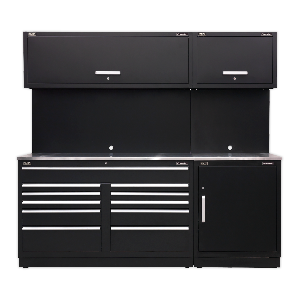 Storage System with Stainless Worktop 2.33m APMSCOMBO4SS