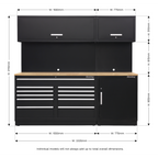 Storage System with Hardwood Worktop 2.33m APMSCOMBO4W