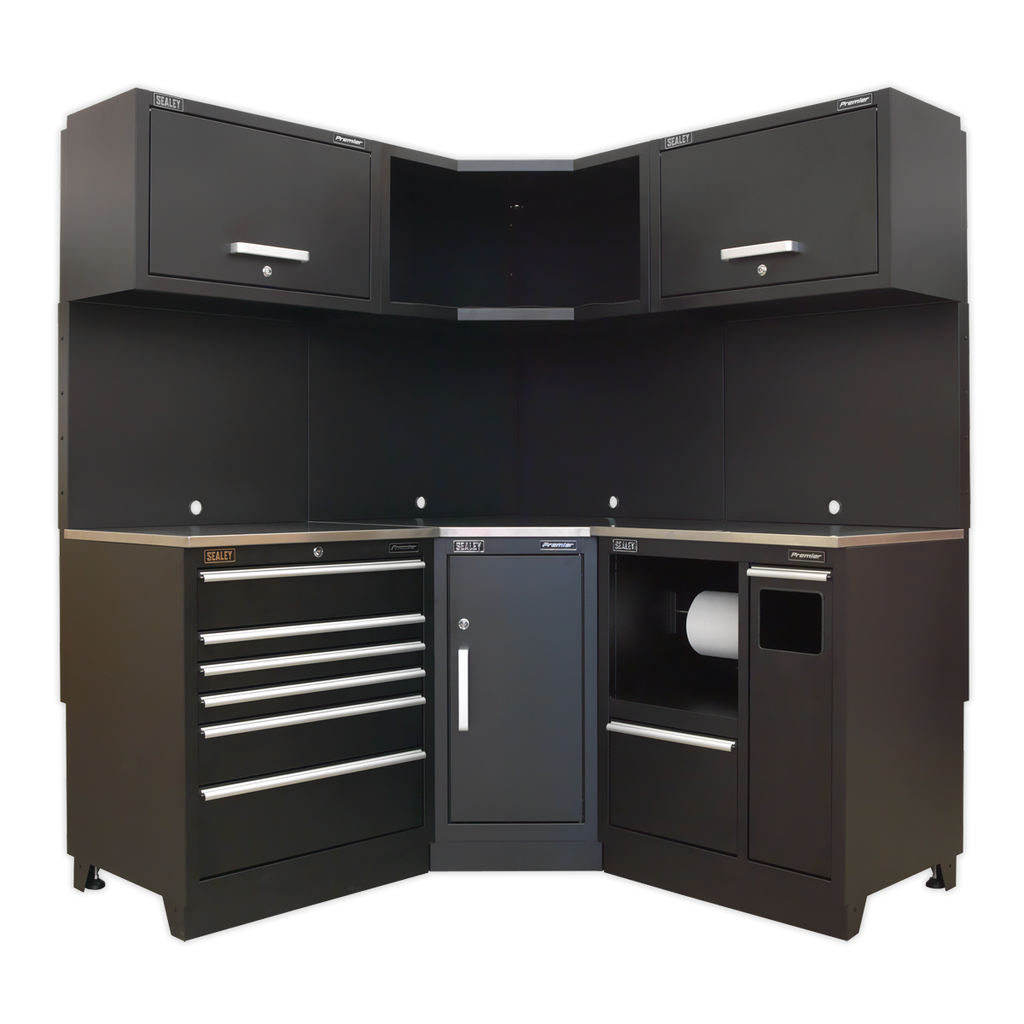 Corner Storage System with Stainless Worktop 1.71m APMSCOMBO6SS