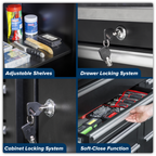 Storage System with Hardwood Worktop 3.55m APMSCOMBO7W