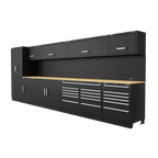 Storage System with Hardwood Worktop 5.6m APMSOAK