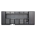 Storage System with Stainless Worktop 4.92m APMSSTACK01SS