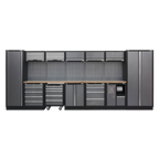 Storage System with Wood Worktop 4.92m APMSSTACK01W