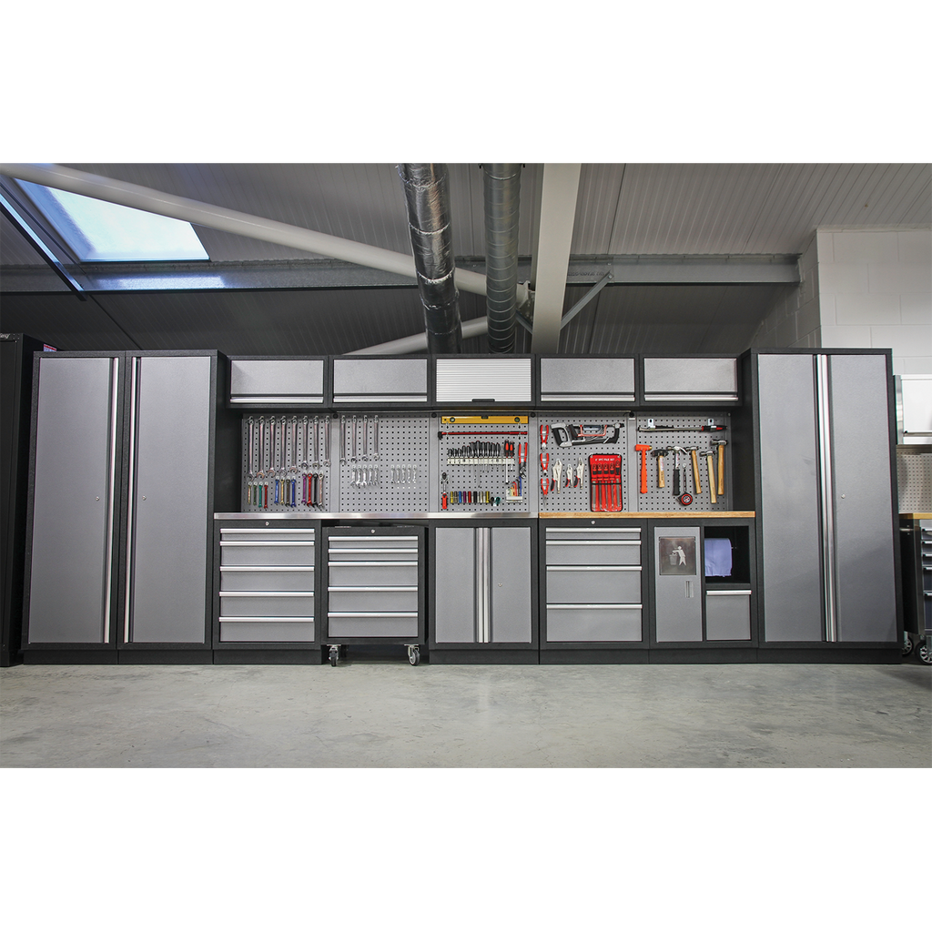 Storage System with Wood Worktop 4.92m APMSSTACK01W