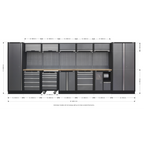 Storage System with Wood Worktop 4.92m APMSSTACK01W