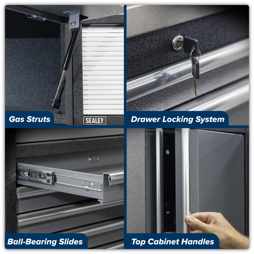 Storage System with Wood Worktop 4.92m APMSSTACK01W