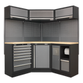 Corner Storage System with Wood Worktop 1.55m APMSSTACK08W