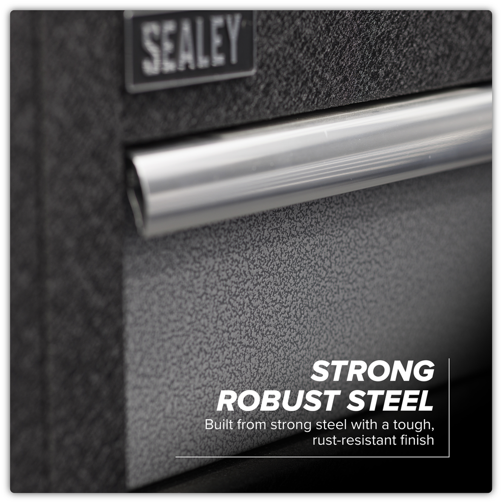 Storage System with Stainless Steel Worktop 1.96m APMSSTACK09SS