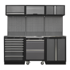 Storage System with Stainless Steel Worktop 2.04m APMSSTACK12SS