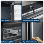 Modular Storage System Combo with Stainless Steel Worktop APMSSTACK14SS