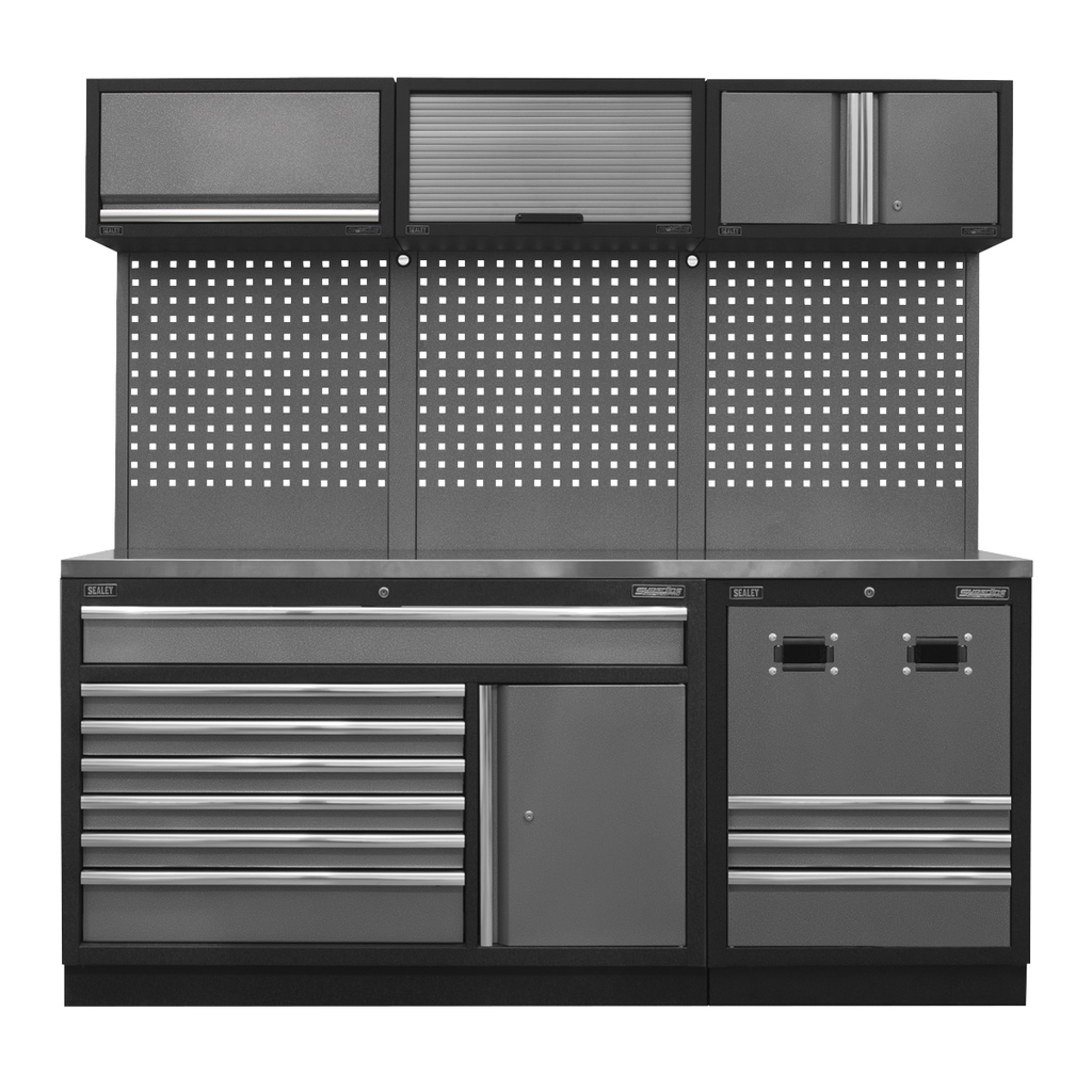Modular Storage System Combo with Stainless Steel Worktop APMSSTACK14SS