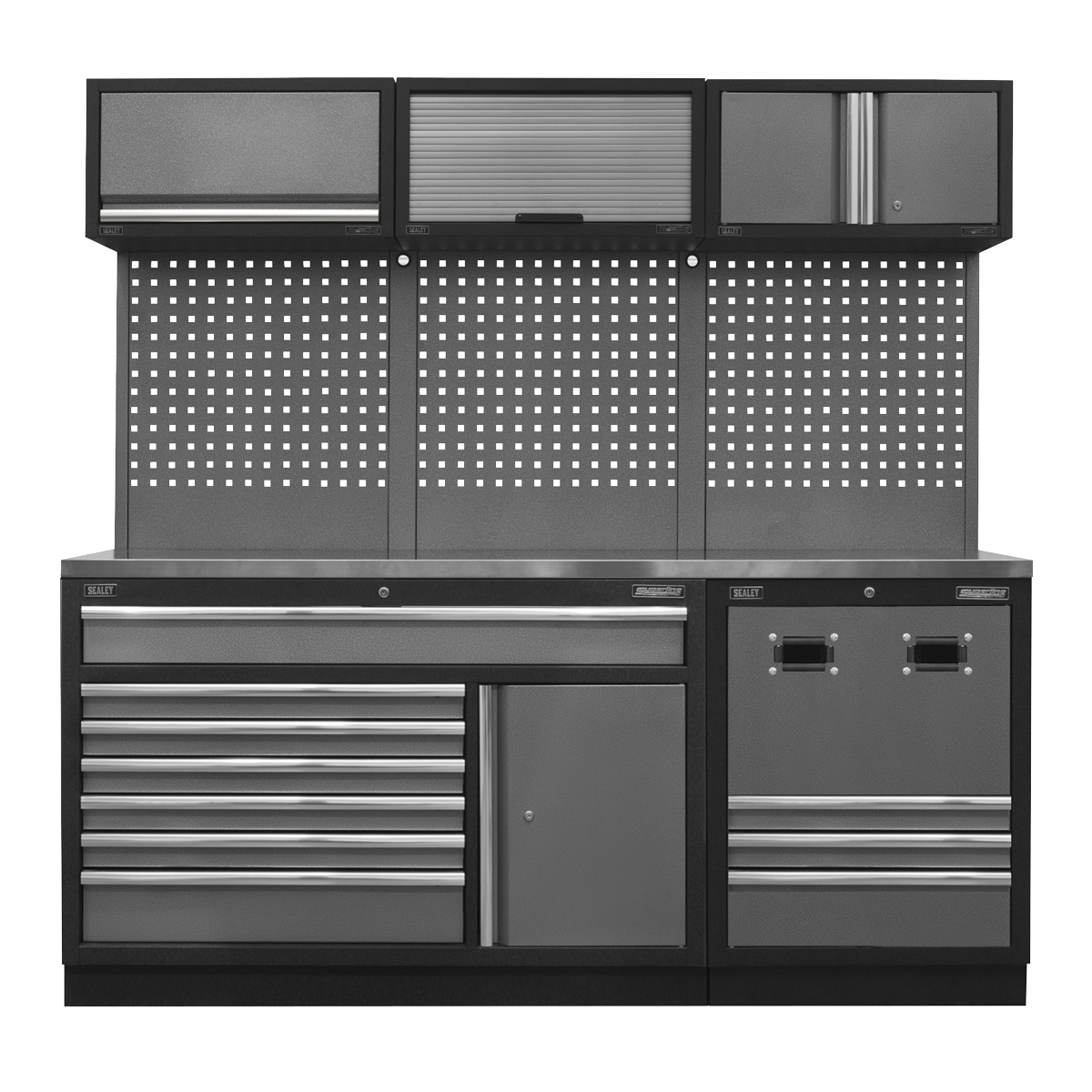 Modular Storage System Combo with Stainless Steel Worktop APMSSTACK14SS