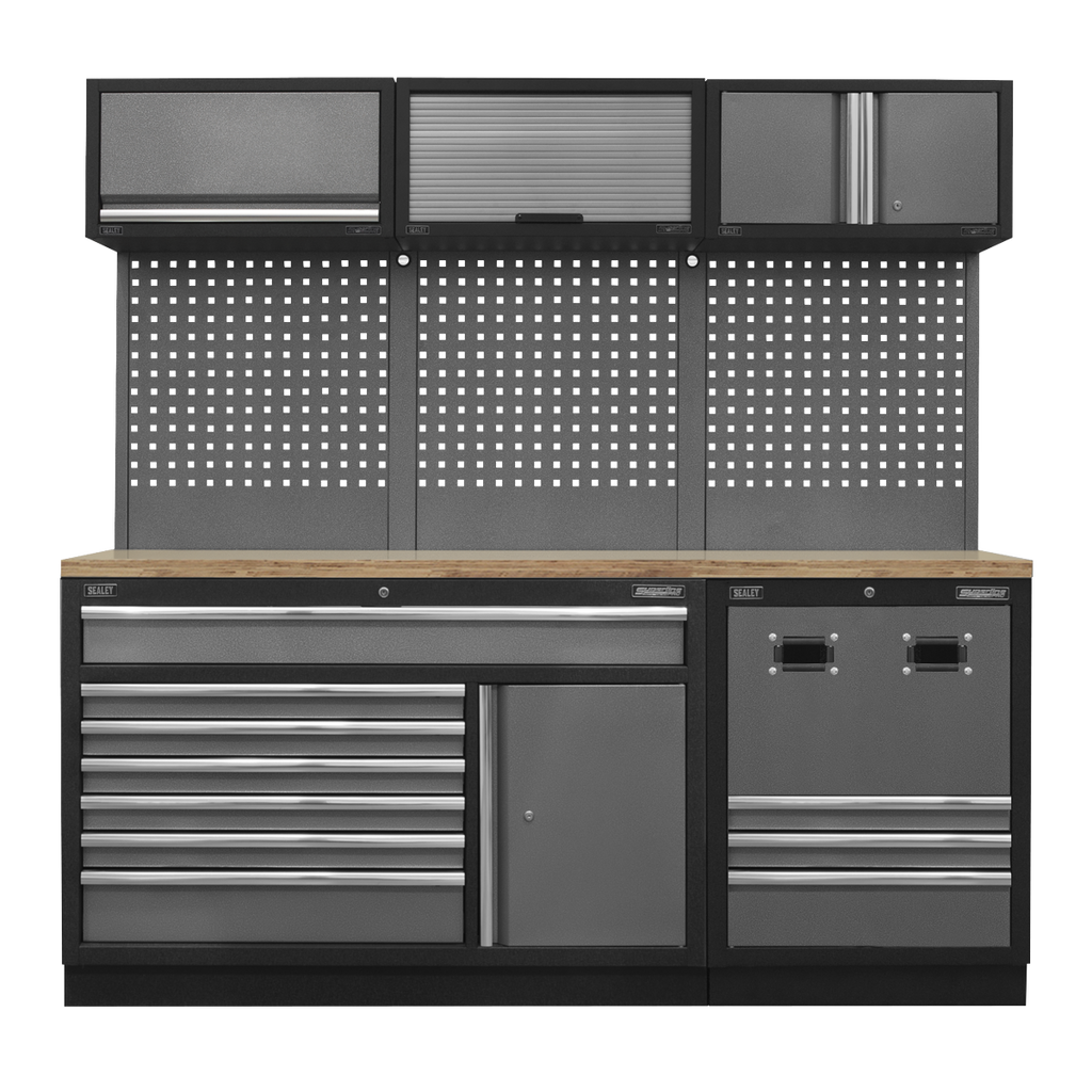 Modular Storage System Combo with Pressed Wood Worktop APMSSTACK14W